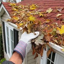 a close up view of a metal gutter